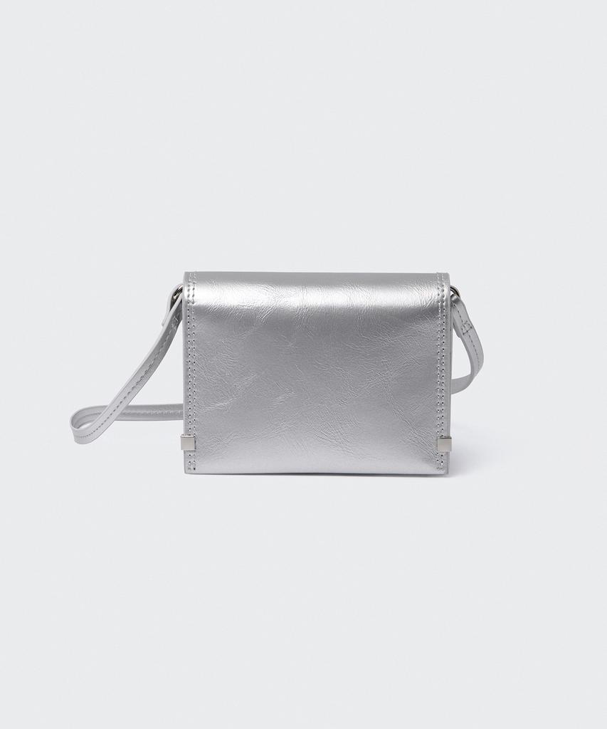 Musinsa Standard Женская Женская Квадратная Сумка-Конверт Micro Crossbody [Серебряный]