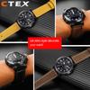 24mm Cowhide Frosted Italian Leather Watchband for Casio PROTREK Series PRG-600/PRG-650/PRW-6600 Outdoor Sports Bracelet Strap