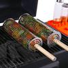 1/2Pcs Stainless Steel BBQ Cage with Wooden Handles Easy To Clean Rolling Barbecue Basket Even Heating Barbecue Basket