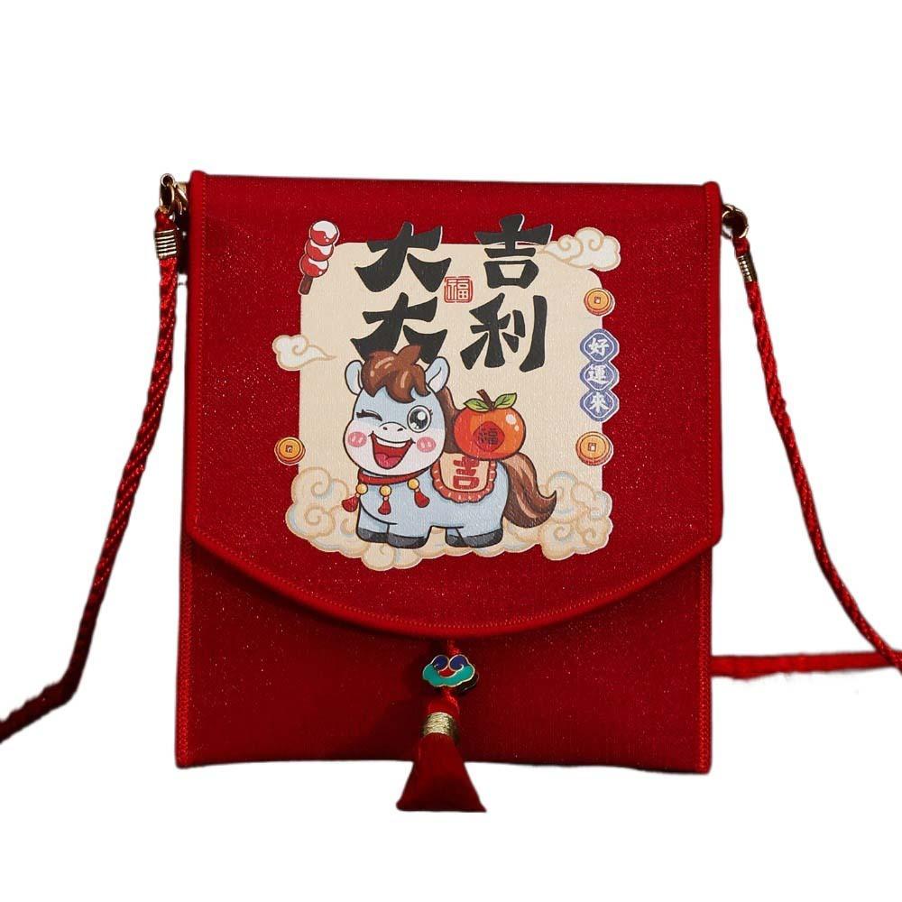 Tassels Spring Festival Red Envelope Traditional God of Wealth Red Pocket  Lunar New Year Gifts