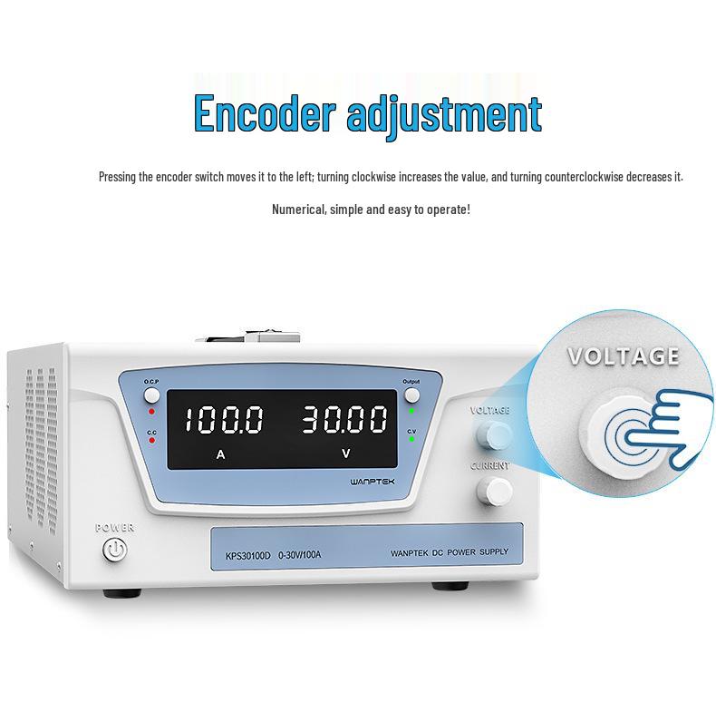 Gudong KPS30100D 30V 100A Adjustable DC Power Supply for Laboratory and Battery Charging