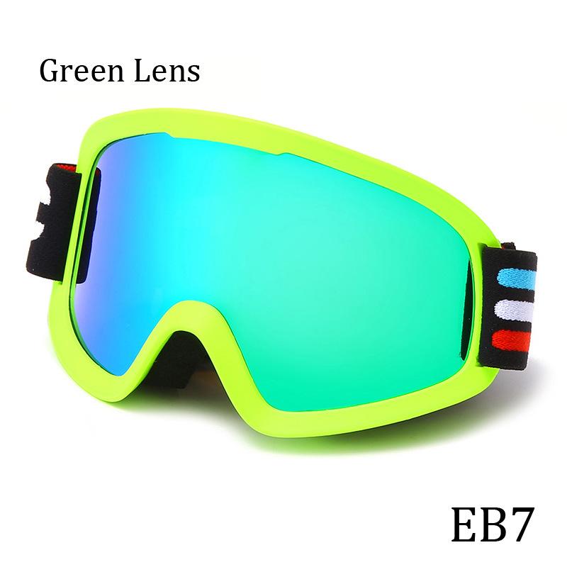 ELAX Brand New Double-Layer Anti-Fog Ski Goggles Outdoor Sports Three-Line Epoxy Full Coating Protective Goggles