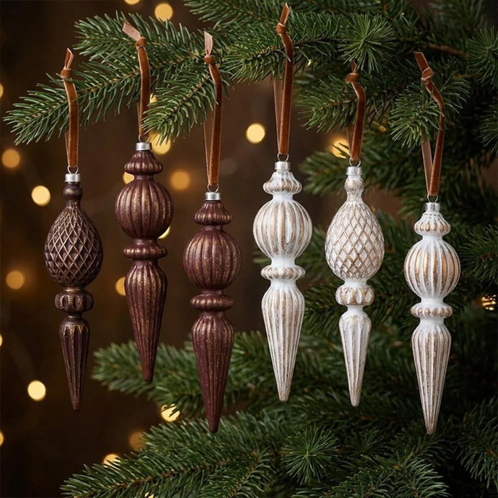 16CM Length Hanging Pendant Decorations Conical Christmas Pendants For Window Display