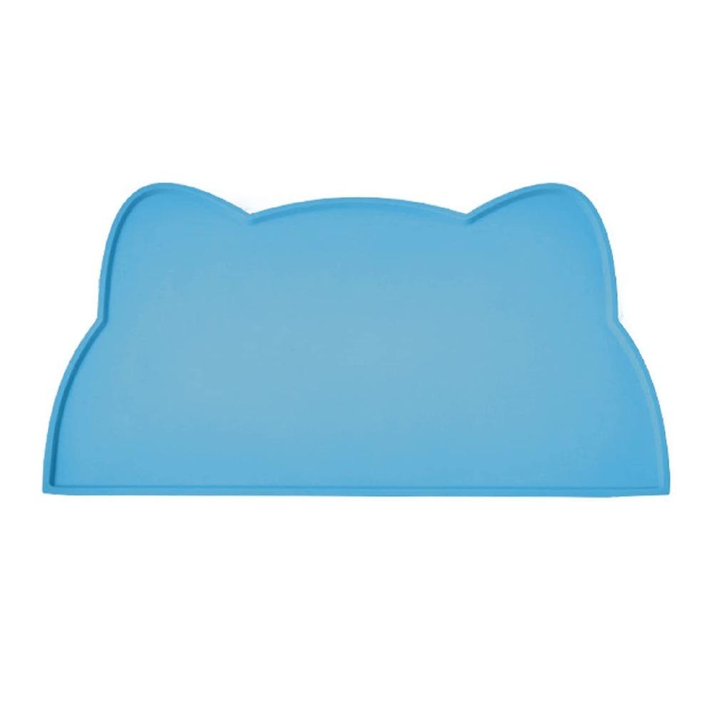 Convenient 17.32in Long 9.45in Wide Cat Bowl Mat Soft Anti Slip Silicone Spill Proof Pet Food Mat Feeding Mat Pet Area