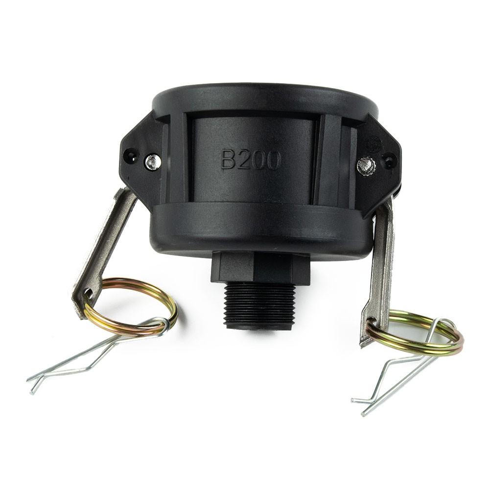 Адаптер слива для IBC-контейнера 275-330 галлонов, 2-дюймовый Cam Lock для садового шланга 3/4"