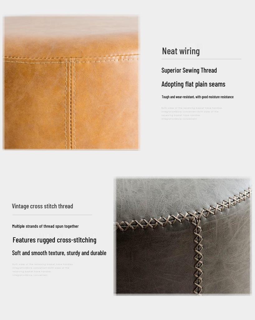 Hui Shi Retro Swivel Leather Bar Stool 