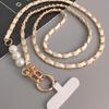 Pearl Mobile Phone Lanyard Pickup Chain Phone Strap Universal Phone Crossbody Chain  Phone Case