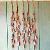 Colored Ceramic Bead Wind Chime Bohemian Farmhouse Rustic Hanging Metal
