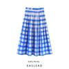Kaslead New Arrival Women's Clothing Fashion Style Fashion Minimalist Gingham Midi Skirt Skirt 3090102 044