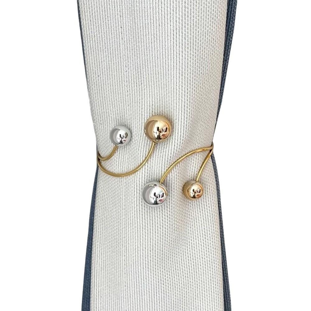 2PCS Pearl Zinc Zinc Alloy Curtain Clips Decorative Curtain Holders Modern Drapery Tiebacks Holiday Decor