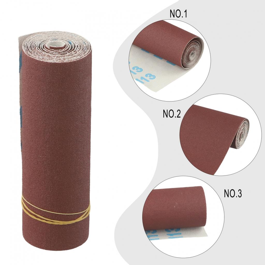 1M*10CM Sandpaper Roll 80-800 Grit Emery Cloth Non-staining Coating