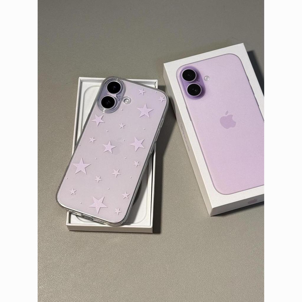 Фиолетовая звезда подходит для чехла для мобильного телефона Apple 17 16 promax мягкий чехол 12 мелкое отверстие большое отверстие 14 15 16 прозрачный