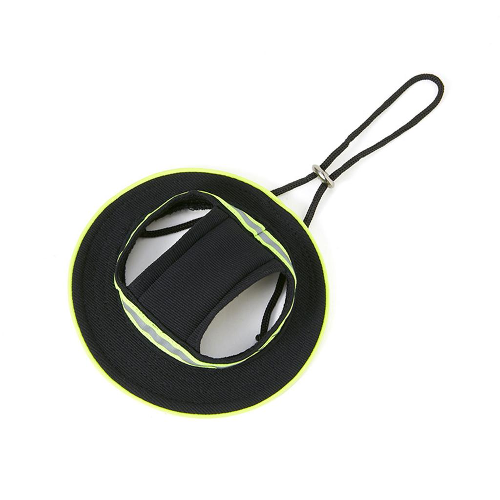 Reflective Pet Cap for Night Walk Safe Dog Hat with Adjustable Neck Strap Breathable Puppy Walking Hat Camping Gear