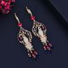 WWJ Top Quality Cubic Zirconia Unique Vivid Lucky Bird Long Drop Earrings Party Jewelry for Ladies