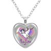 K-POP Demon Hunters Heart Time Gem Necklace, Cute Cartoon Jewelry for Fans, Perfect Birthday Holiday Gift for Girls