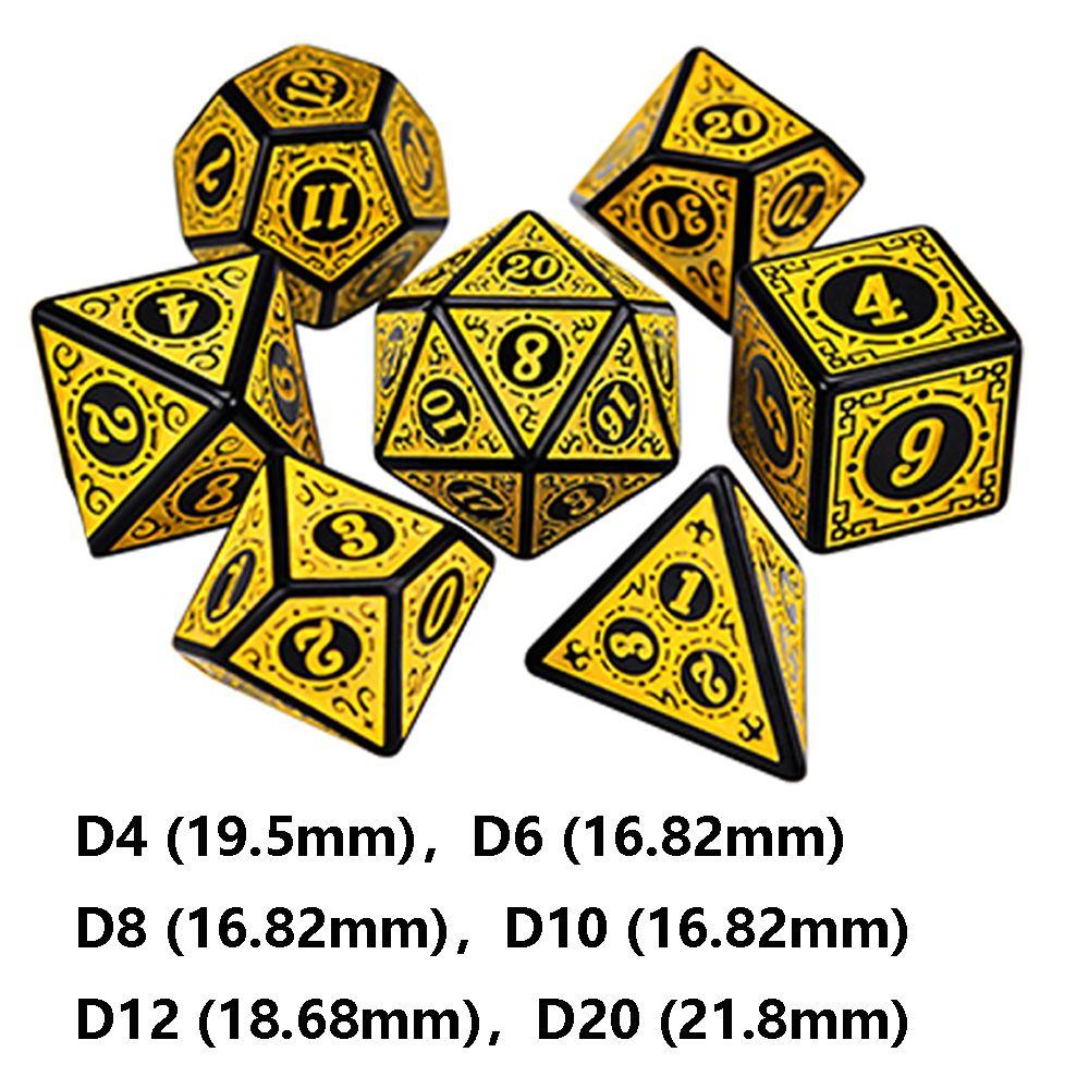Multi-Sided 7-Die Dice Set Game Dice For TRPG DND Accessories Polyhedral D4 D6 D8 D10 D12 D20 Dice For Board Card Game Math Game