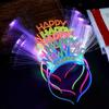 Happy New Year Electric Light Up Glowing Hair Band Toys Party Christmas Gifts Kids Hair Band