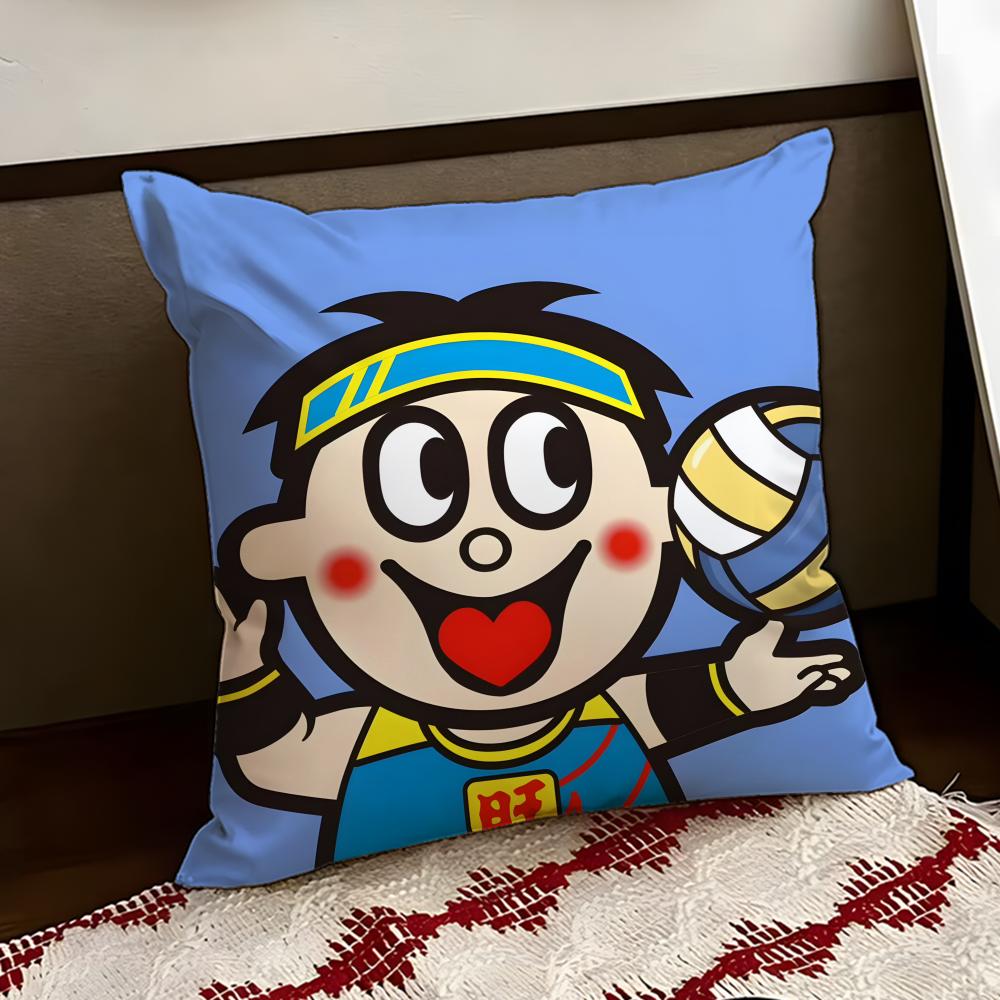 cartoon WWangzai Cushion Cover Reversible Soft Durable Pillow Cover Home Car MultiScene Use for Daily Comfort