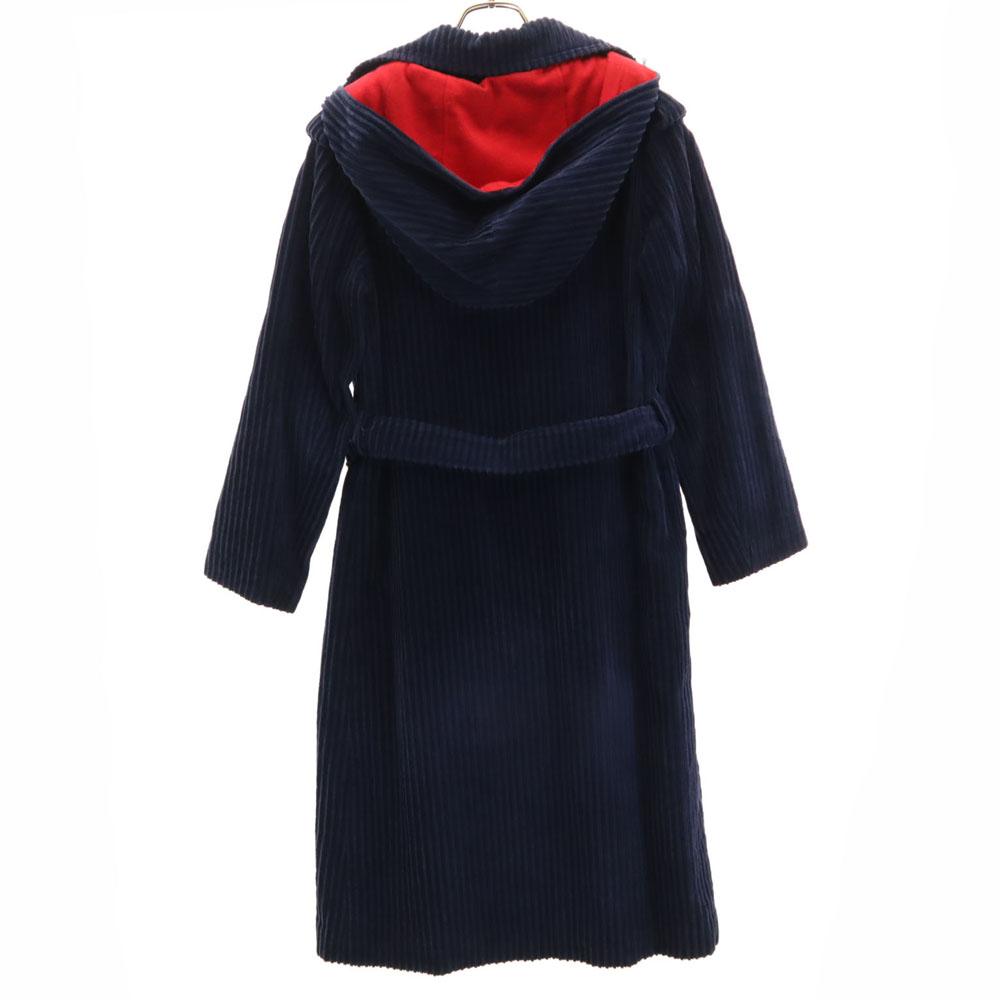 Herno Сделано в Италии Старое вельветовое пальто 42 Темно-синий Женский Б/У