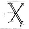 LKCCTK Клавиатура Двойная рамка для клавиатуры Легко складывается и имеет 6 уровней высоты, кронштейн для инструмента, черная подставка, подставка, X-образная, сборка, регулировка,
