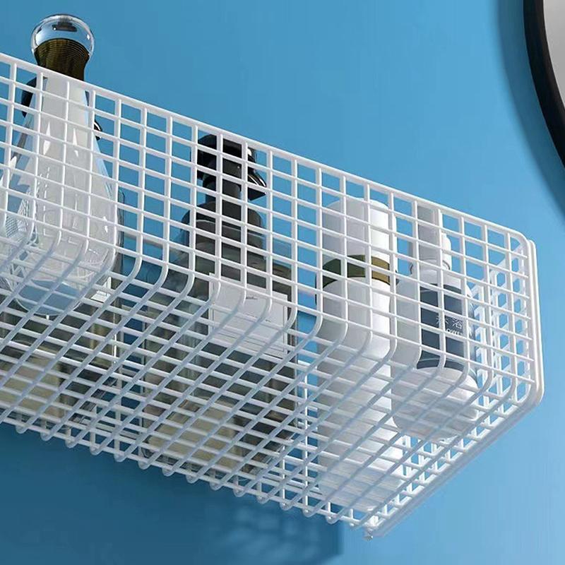 Хранение в ванной комнате Многофункциональные туалетные принадлежности Металлическое хранилище Неперфорированная полка для хранения Аксессуары для ванной Хранение на кухне