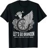Футболка Let's Go Brandon Cool Racing Motor Funny Conservative Gift. Хлопковая мужская футболка премиум-класса с коротким рукавом и круглым вырезом, новинка S-3XL