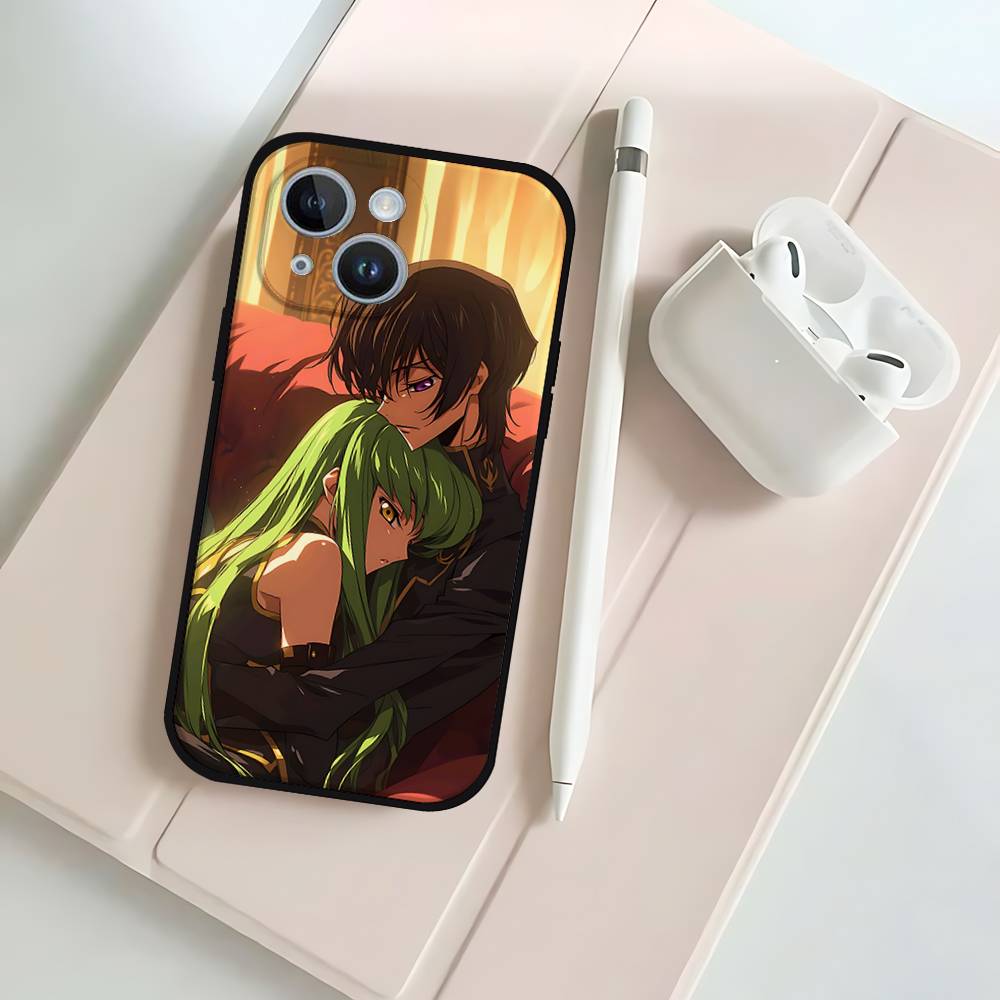 Аниме C-Codes G-Geass Черный Чехол Для Телефона Подходящий Для IPhone 17,16,15,11,13,14 Pro Max,Plus,X,Xr,Xs Max,13Mini