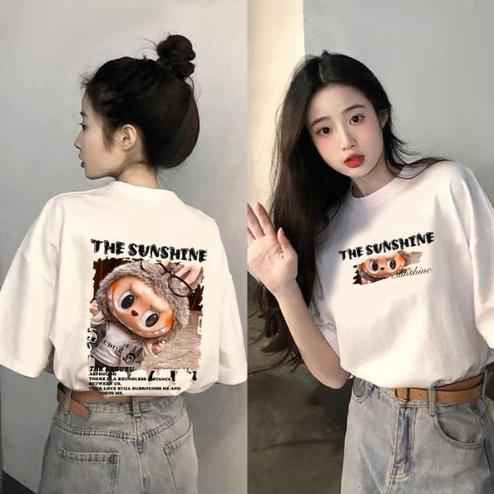 Summer's New Stylish and Youthful T-shirt for Women A Trendy Large-sized Short-sleeved Cute and Loose Top