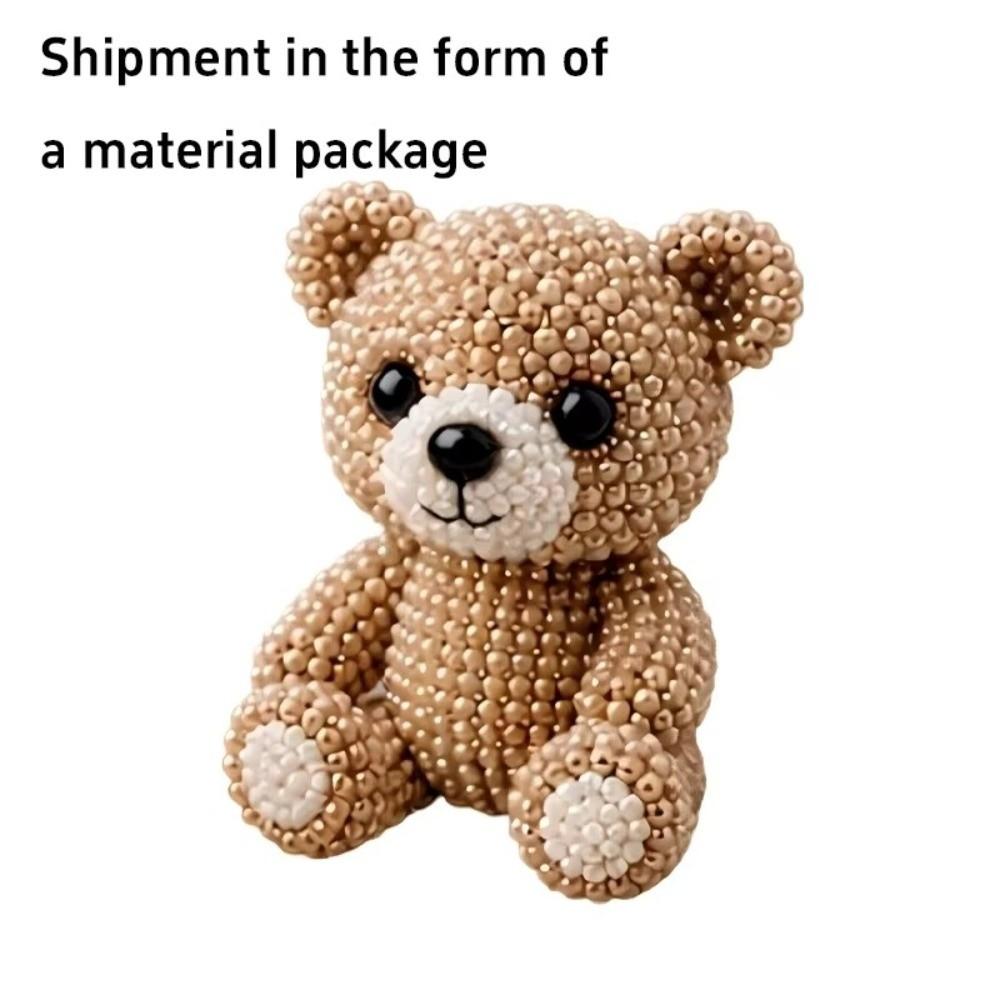 Craft 3D Beaded Animal Kit Animal Shape DIY Bead Craft Kit DIY 3D Beaded Ornament Set  Home Decor