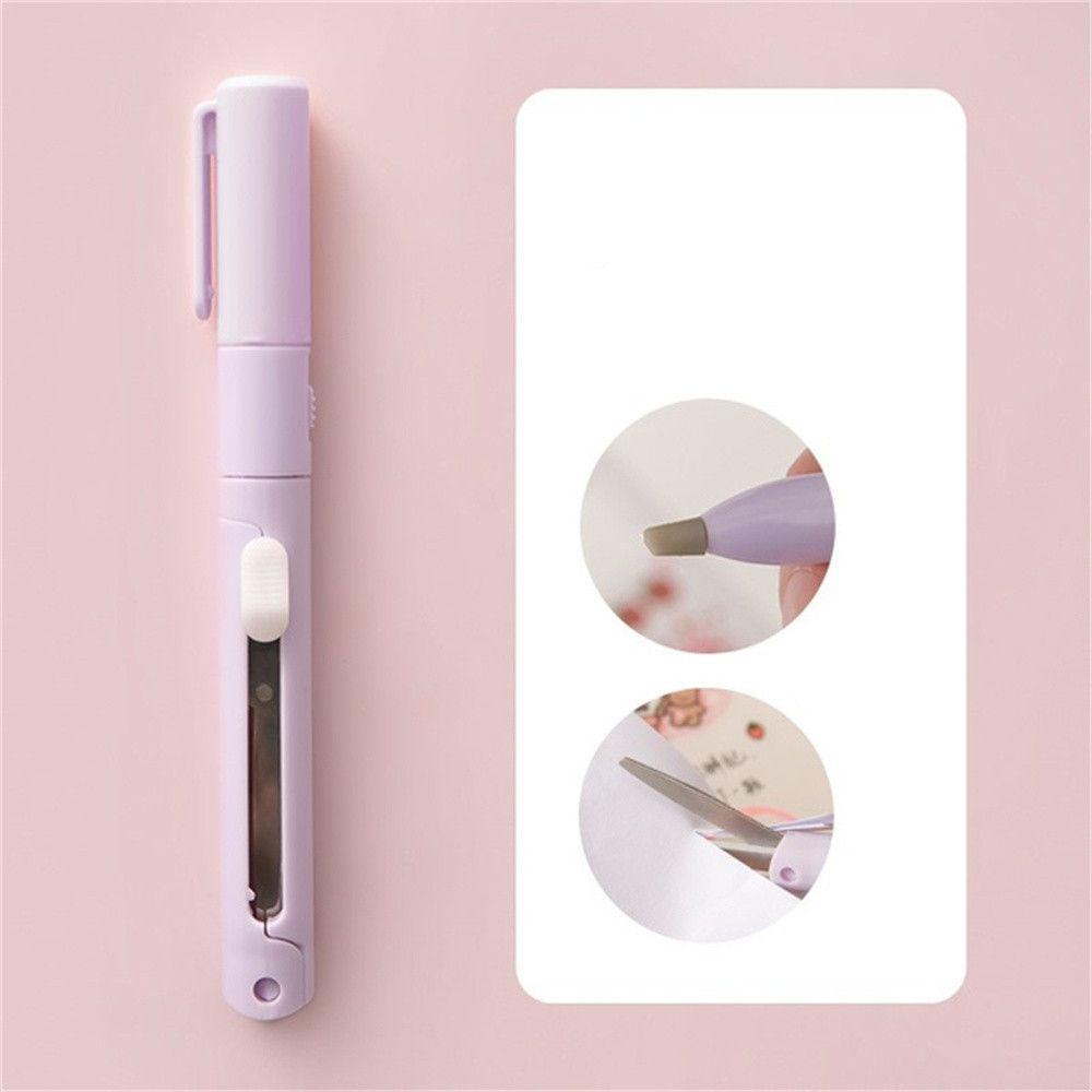 Mini for Paper Work Portable Size Sticker Cutter Pen Cutter Folding Scissor Precision Art Cutter