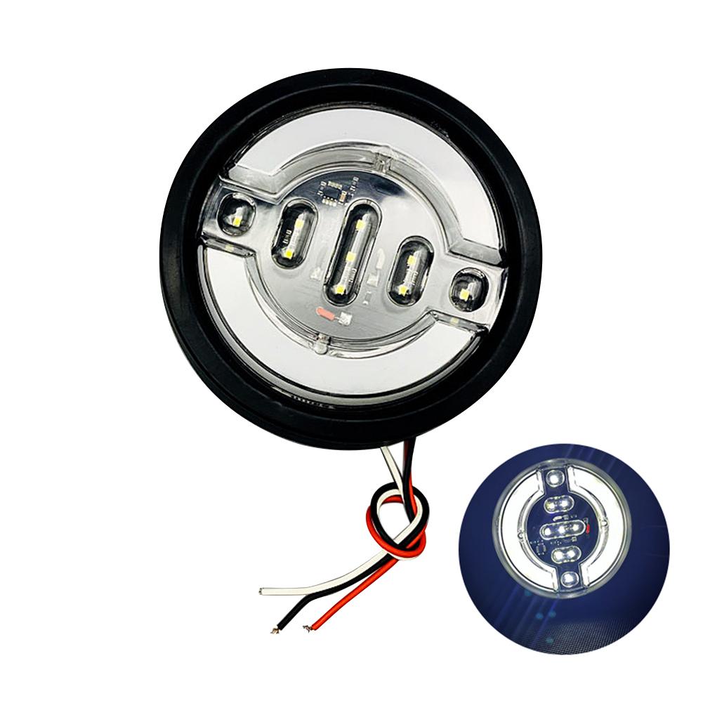 1 шт. 24 В 4,92 дюйма светодиодный круглый задний фонарь для автомобиля, стоп-сигнал, боковой габаритный фонарь, указатель поворота, отражатель для грузовика, прицепа, квадроцикла, универсальный