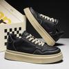 Осень и зима новая работа досуг универсальные на толстой подошве увеличивающие рост мужские кеды повседневная уличная спортивная белая обувь мужская обувь