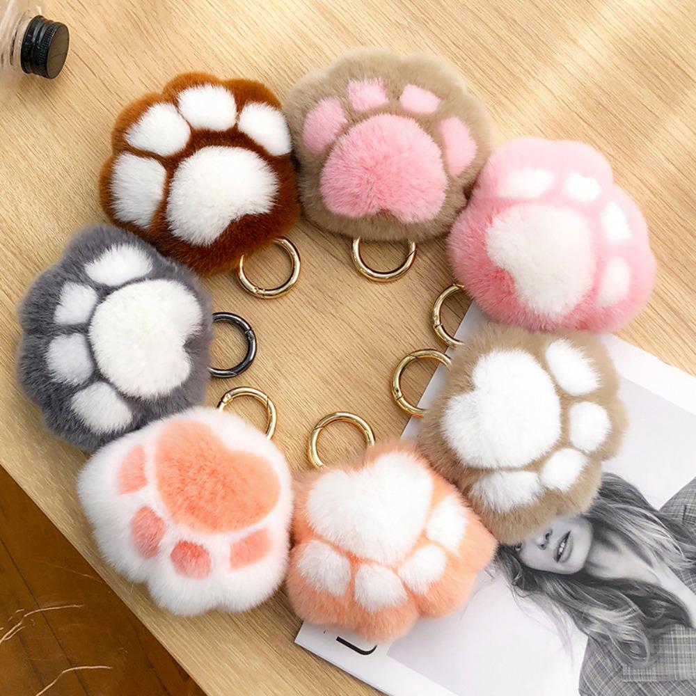 Брелок для ключей Furry Doll Cat's Paw, плюшевая игрушка Cat's Paw, кулон, ювелирное изделие, подарок
