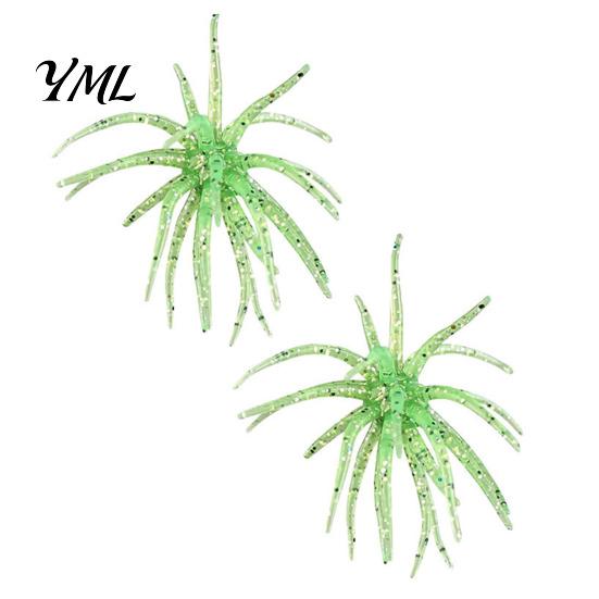 Floating Urchin Lure 2Pcs Bionic Sea Lure, 11cm/10g Topwater Artificial Elastic TPE Baits Bait, Fuzzy Soft for Freshwater Saltwater Fishing