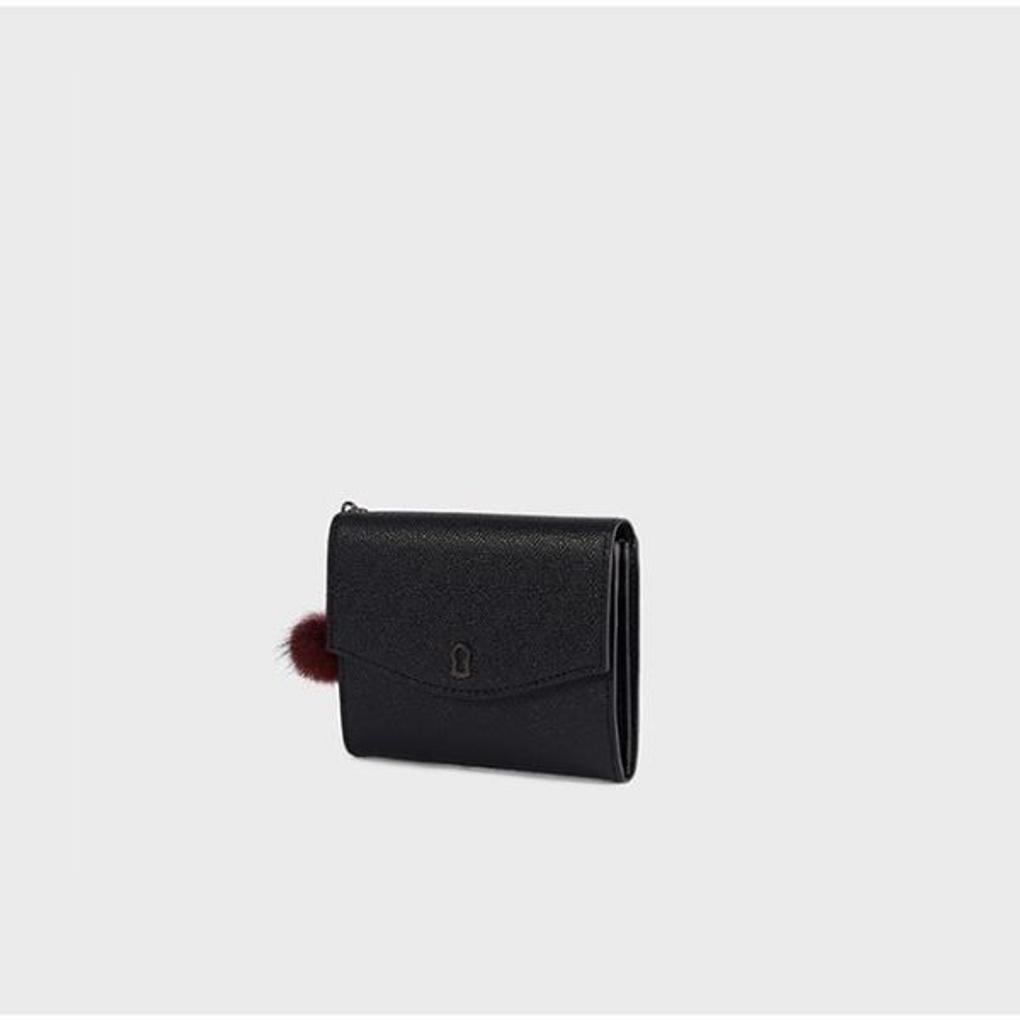 ELÉGANCE Women's High-End and Simple Calfskin Contrast Wallet Shafiano Calfskin Card Wallet BPFW03DA
