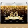 Фон для 60-летия Женщина Мужчина 60 Лет Украшения на День Рождения Товары для вечеринки Блестящие Шары Баннер "Шестьдесят" Реквизит для Фотосессии