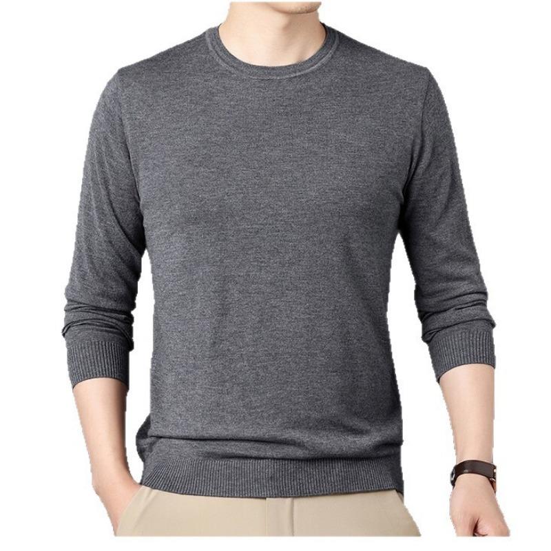 Men S Thin Knit T Shirt Casual Round Neck Pullover