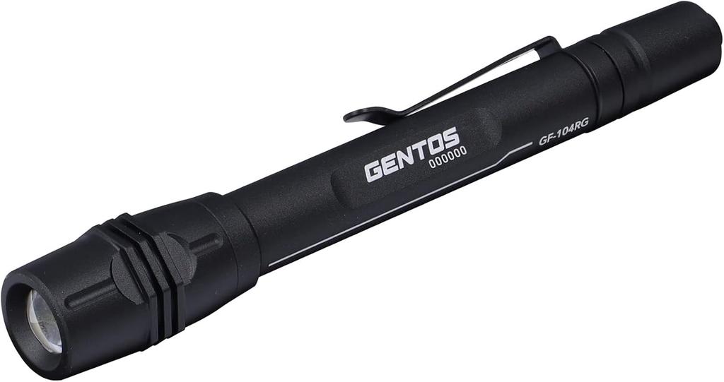GENTOS G Series 130 Lumens Rechargeable LED Flashlight Rechargeable or AAA of GF-104RG (Uses Batteries) [Set 2]