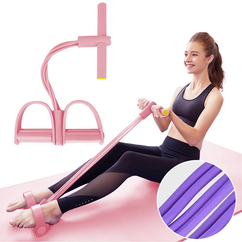 Fitness Resistance Bands-6 Tube Pedal Ankle Puller 2025 Upgrade Stretch Bands For Exercise Sit Up