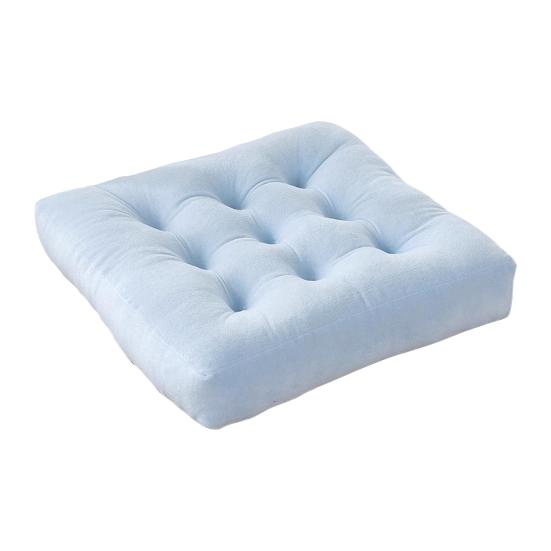 Square Seat Cushion 16x16 Inches Solid Color Stuffed Chair Pad Velvet Thick Seat Cushion for Dining Chair Floor Home Office