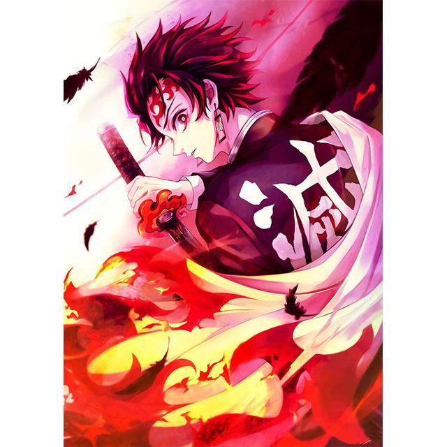 Япония Аниме про жаркие битвы Клинок, рассекающий демонов Принты Постер Холст Картина Современное настенное искусство Картина Гостиная Спальня Домашний декор