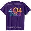 Смешная ошибка программиста 404 Компьютерные науки Футболки Хлопок Подарки на День Рождения Мужская Одежда Мода Повседневная Свободная Оверсайз Футболка