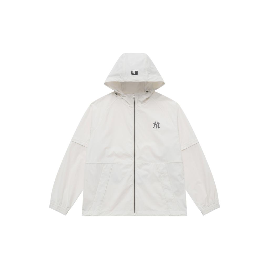 Новая ветрозащитная куртка MLB New York Yankees Basic Collection SS25 Унисекс Слоновая кость 3AWJB0153-50IVS