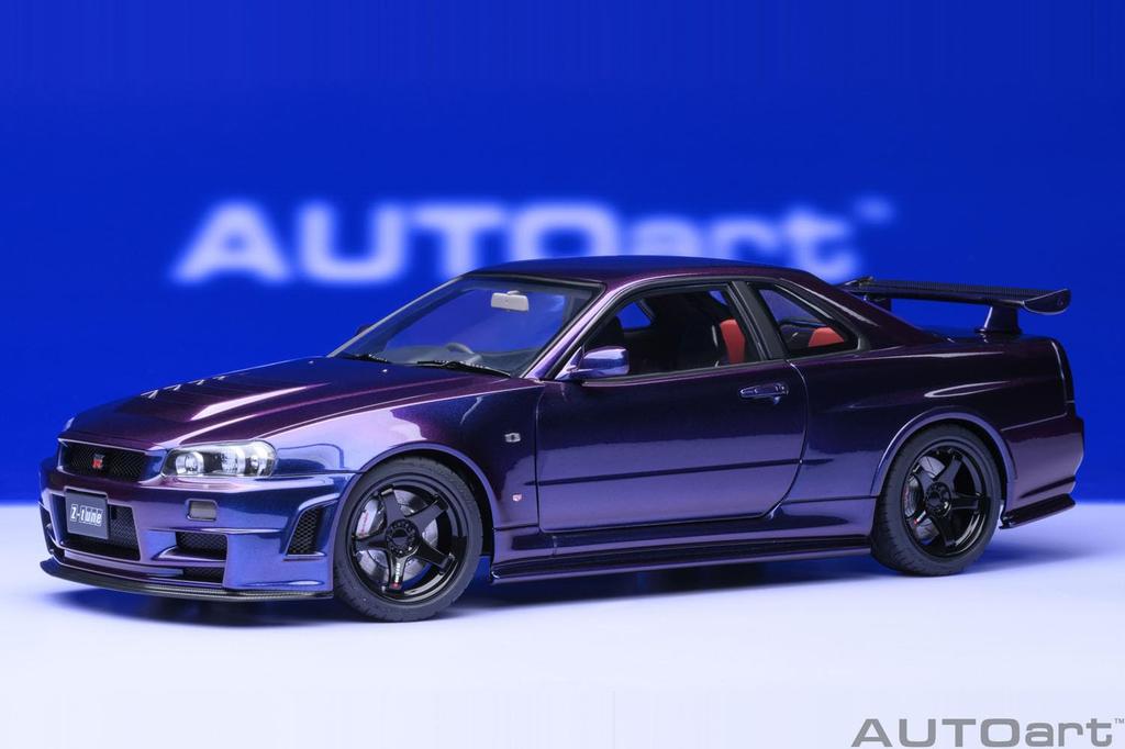 AUTOart 1/18 Scale Nismo R34 GT-R Z-tune Midnight Purple III Finished Product