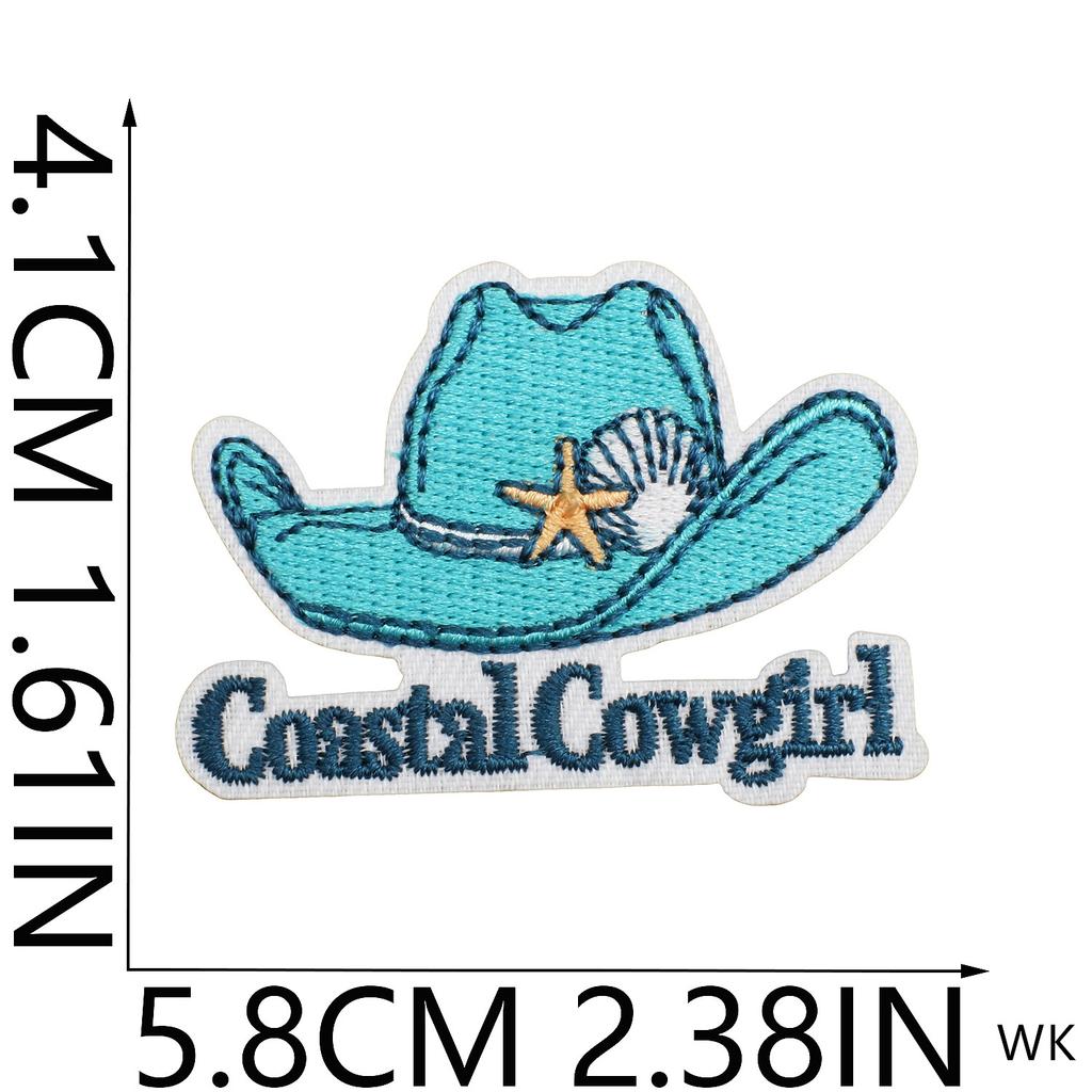 2025 New Patches 10 Pcs Blue Seashell Crab Embroidered Patches Iron On Clothing Hat Bag Shoe Repair Phone Gift Box Decor DIY