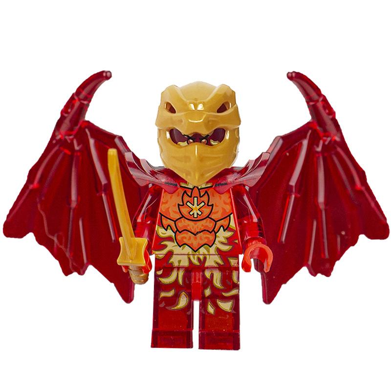 Золотой конструктор в форме дракона, кукла-мальчик, развивающая игрушка