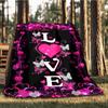 1pc Love Hearts Butterfly Print Outdoor Flannel Blanket Soft All Season Polyester Throw , Perfect for Picnics & Travel , Picnic Accessory
