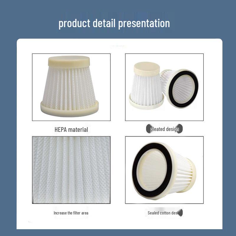 Универсальный HEPA-фильтр для пылесоса Mi Xiaobai: Моющийся фильтрующий элемент и сетчатый аксессуар.