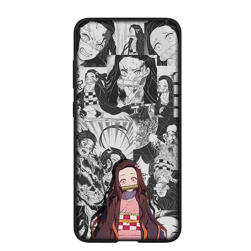 Чехол для телефона Samsung Galaxy S25 S24 S23 iPhone 16 15 Xiaomi Redmi Note 14 13 12 16E 11 Pro Max OPPO Moto Huawei Kokushibo Demon Slayer Nezuko Cover