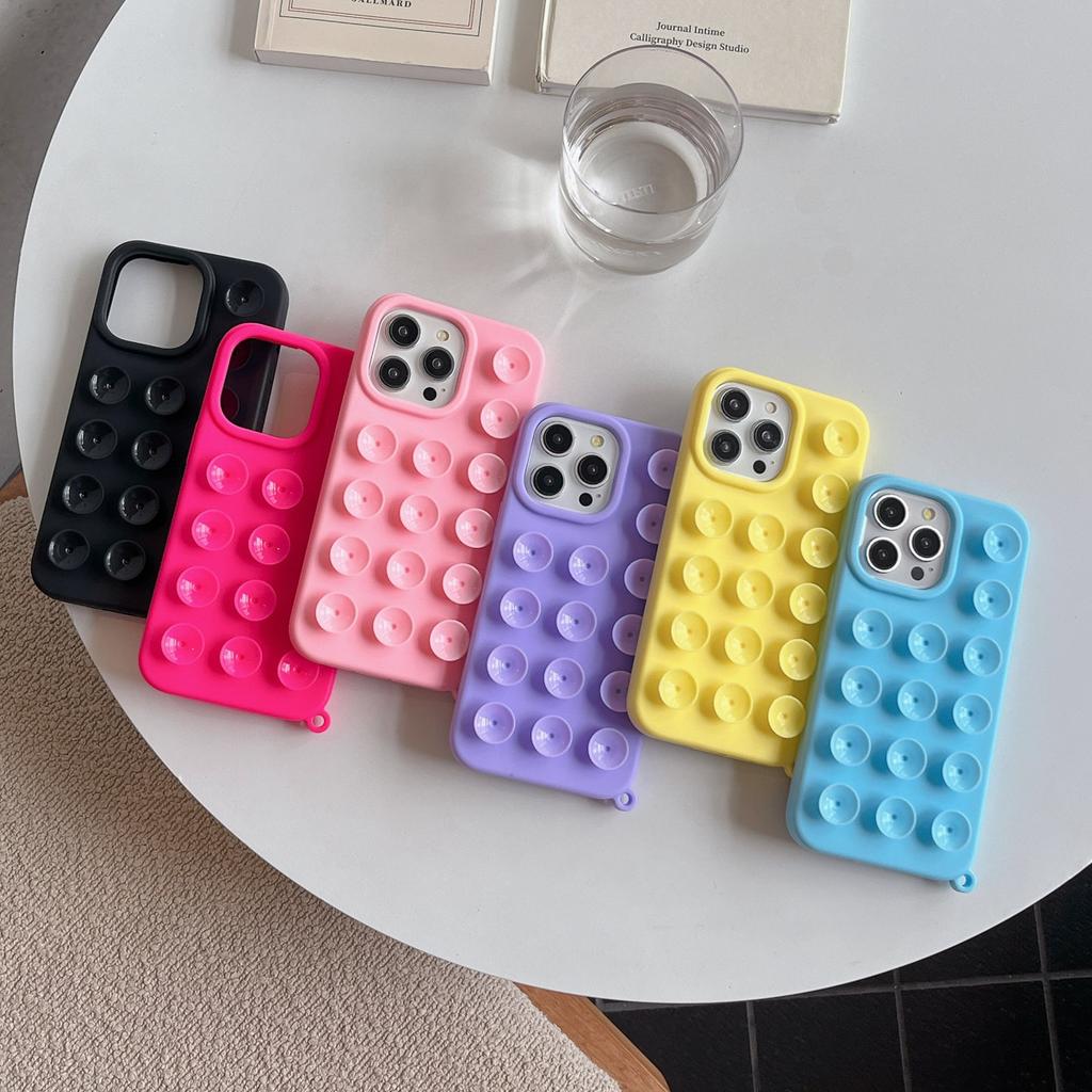 Suction Cup Phone Case for iPhone 11 12 13 14 15 iPhone 11 12 13 14 15 Pro 12 13 14 15 Pro Max Silicone Protective Phone Shell